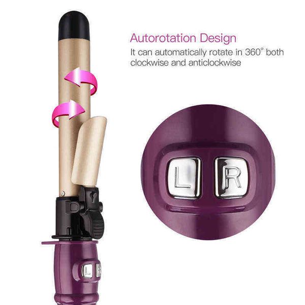 nxy curling irons 30s instant heat auto hair curler professional automatic iron ceramic wand roller crimper dual voltage 0408